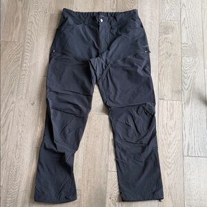 Cargo Stretch Black Outdoor Pants Leg Zipper